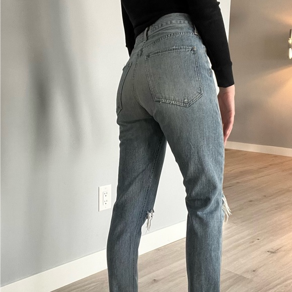 AGOLDE Light Wash Ripped Jeans - Picture 4 of 6